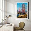 Plakat bez ramy 30x40 - W krainie amerykańskich mostów - most, USA