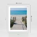 Plakat w ramie 40x50 - Żywa Natura - plaża, morze - rama biała