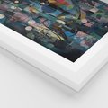 Plakat w ramie 30x40 - Rozbijając Granice Kreatywności - abstrakcyjny obraz, sztuka abstrakcji - rama biała