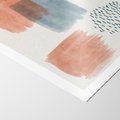 Plakat bez ramy 30x40 - Pastelowa Abstrakcja: Maźnięcia Farbą - abstrakcja, maźnięcia farny