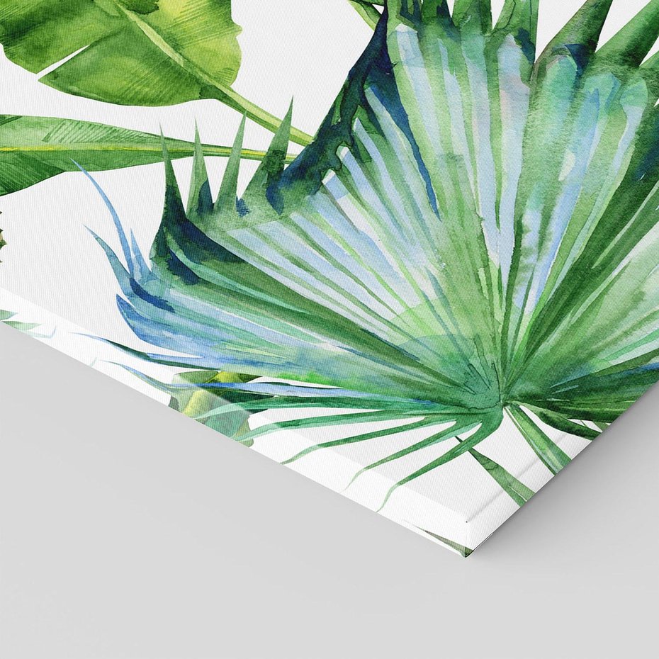 Obraz na płótnie 50x70 - Oaza Natury - liście, tropikalne