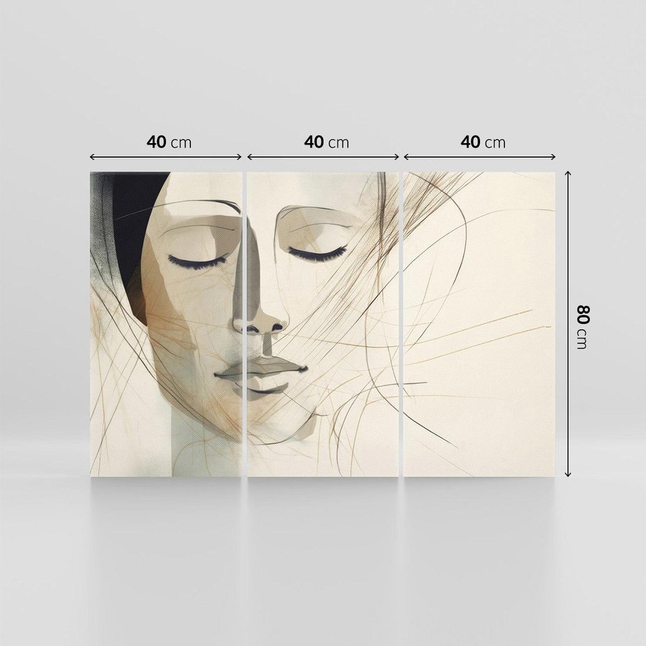 Obraz na płótnie 120x80 - Tylko Zamknij Oczy - twarz kobiety, zamknięte oczy