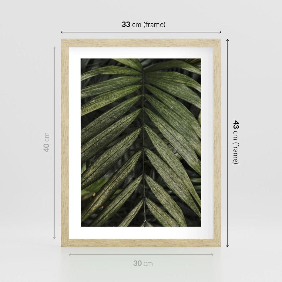 Plakat w ramie 30x40 - W Liściach Ukryte - zdjęcie, fotografia - rama drewno