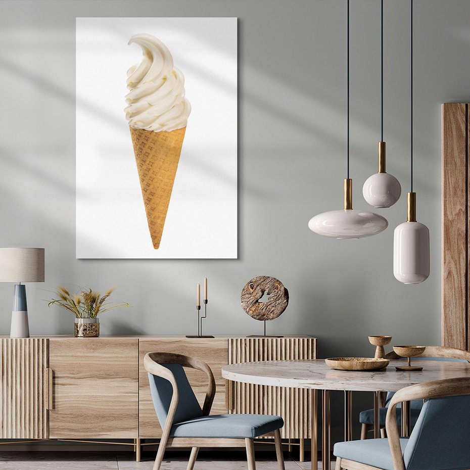 Obraz na płótnie 80x120 - Rozkoszna Chłodząca Radość - lody, lód