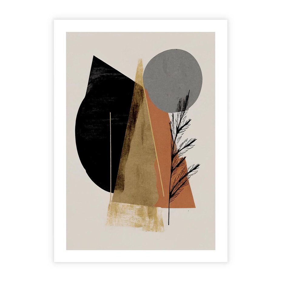 Plakat bez ramy 21x30 - Wibracje Barw Ziemi - abstrakcyjny obraz, dziwne formy