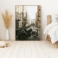 Obraz w ramie 50x70 - Ducha Przygody - motor, uliczka - rama drewno