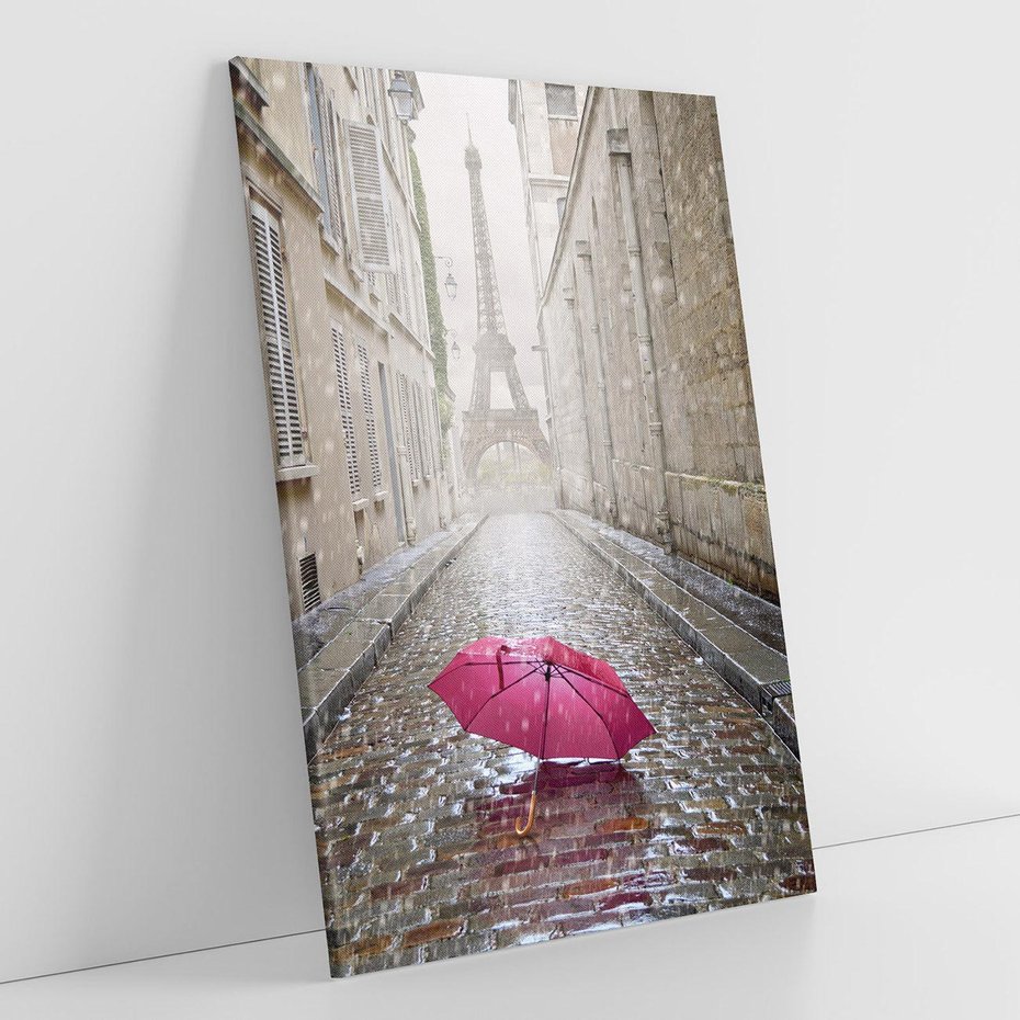 Obraz na płótnie 70x100 - Francuska elegancja pod parasolem - Francja, parasol