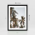 Plakat w ramie 30x40 - Palmy - tęsknota za Hawajami - palmy, Hawaje - rama czarna