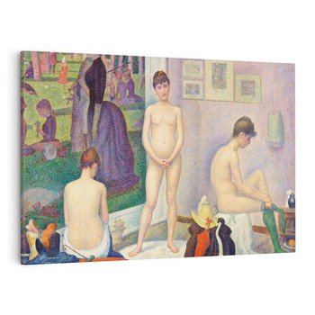 Obraz na płótnie 120x80 - "Modelki" (ok. 1886–1888) Georges Seurat - Reprodukcja - reprodukcja, obraz na płótnie