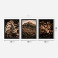 Zestaw obrazy w ramie 30x40 galeria - Góry, jesień, liście, boho - rama czarna