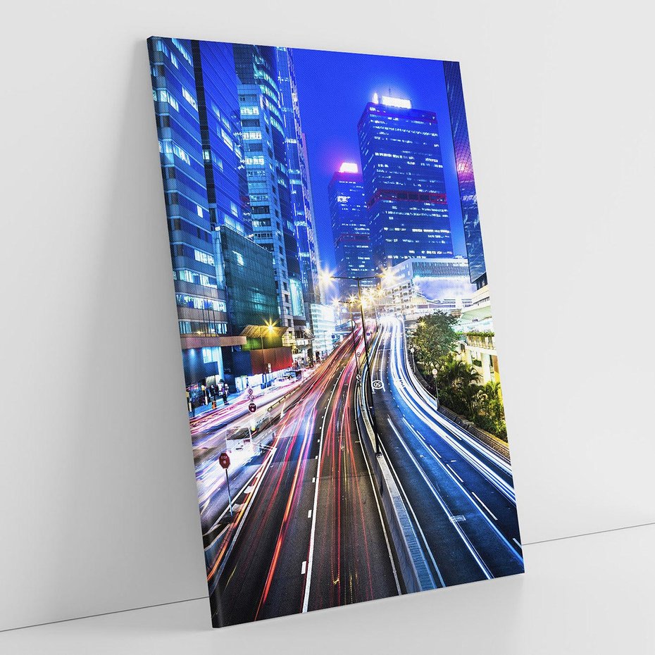 Obraz na płótnie 80x120 - Nocne Światła Miasta - noc, miasto