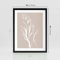 Plakat w ramie 30x40 - Impresje Pastelowych Nastrojów - minimalistyczny delikatny obraz, beżowe odcienie - rama czarna