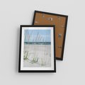 Plakat w ramie 30x40 - Przytulna Śródziemnomorska Trawa - plaża, trawy - rama czarna