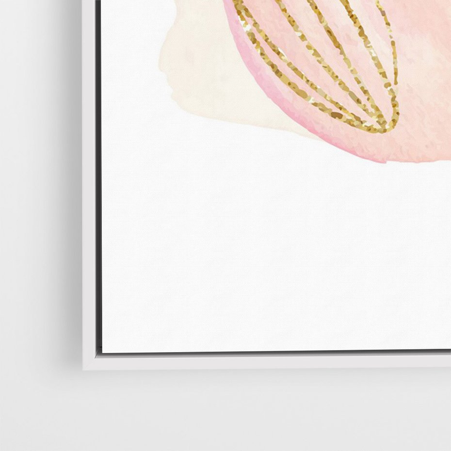 Obraz w ramie 80x120 - Impresje Przenikających Form - abstrakcyjne akwarelowe plamy, minimalizm - rama biała