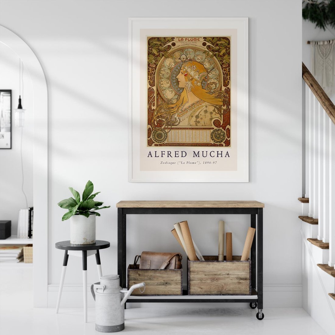 Plakat bez ramy 30x40 - Mucha: Reprodukcja i Typografia na Plakacie - reprodukcja, alfons mucha