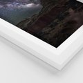 Plakat w ramie 40x50 - Gwiaździsta Noc na Pustyni - noc na pustyni, gwiździste niebo - rama biała