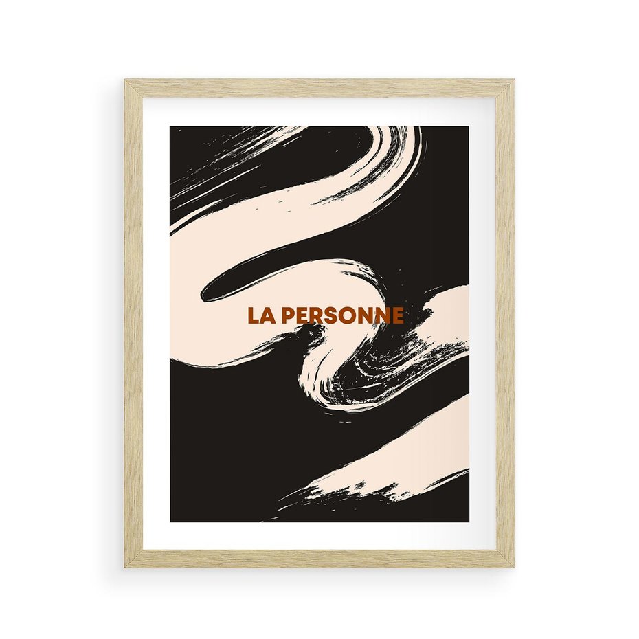 Plakat w ramie 40x50 - Ciemna Abstrakcja - abstrakcja w ciemnych kolorach, czarny - rama drewno