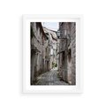 Plakat w ramie 30x40 - Malownicza uliczka we Włoszech - uliczka, Włoch - rama biała