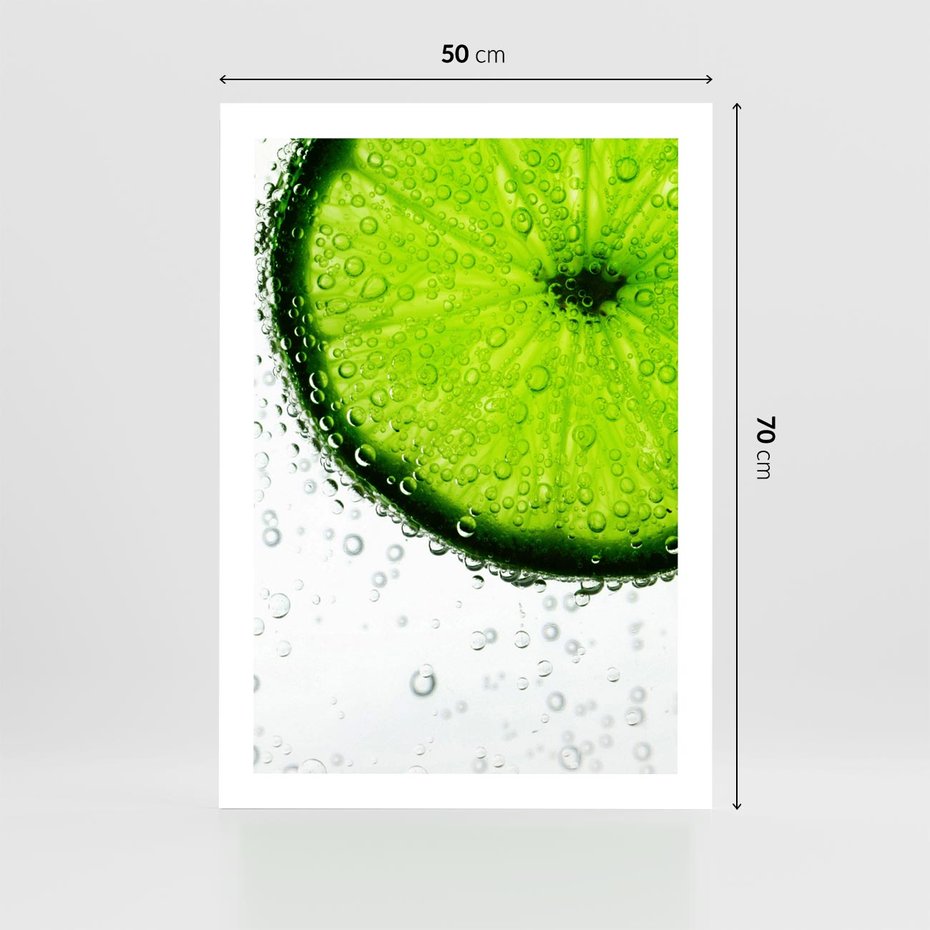 Plakat bez ramy 50x70 - Świeżość i kwasowość limonki - limnka, owoce