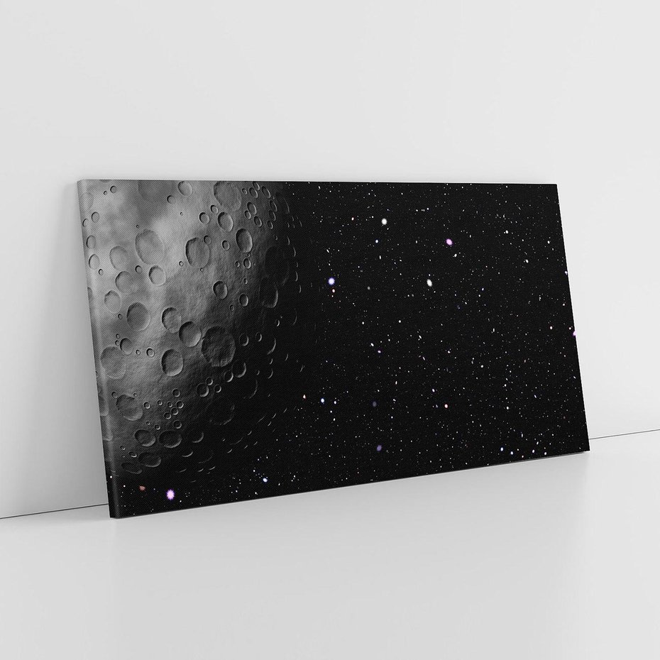 Obraz na płótnie 120x60 - Nocne opowieści księżycowe - księżyc, kosmos