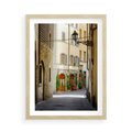 Plakat w ramie 50x70 - Uliczka: perspektywa miejskiego krajobrazu - uliczka, perspektywa - rama drewno