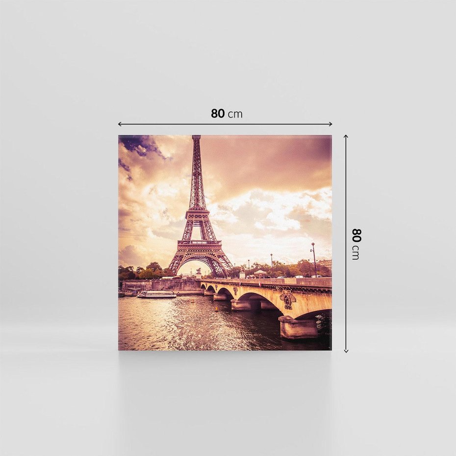 Obraz na płótnie 80x80 - Eiffla: ikona Paryża - Eiffla, Paryż