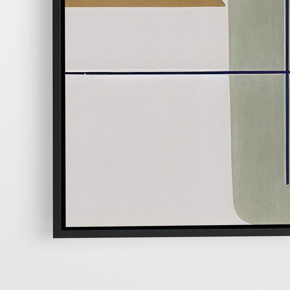 Obraz w ramie 50x50 - Sztuka Abstrakcji - geometryczne kształty, kolorowe prostokąty - rama czarna