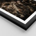 Plakat w ramie 50x70 - Jesienny Urok - suche trawy, jesienny pejzaż - rama czarna