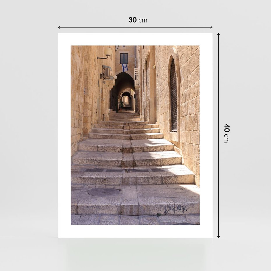 Plakat bez ramy 30x40 - miasto w innej odsłonie - uliczka, perspektywa