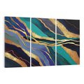 Obraz na płótnie 120x80 - Sztorm malarskich emocji - marmur, abstrakcyjna grafika