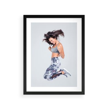 Plakat w ramie 30x40 - Sportowy Ducha: Energia i Siła - fitness, sport - rama czarna