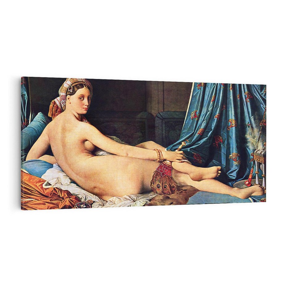 Obraz na płótnie 100x50 - "Grande Odalisque" (1814) Jean Auguste Dominique Ingres - Reprodukcja - reprodukcja, obraz na płótnie