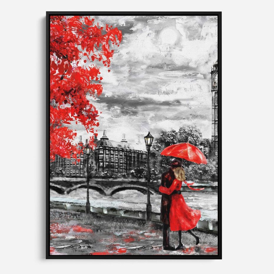 Obraz w ramie 70x100 - Big Ben w Londynie - londyn, big ben - rama czarna