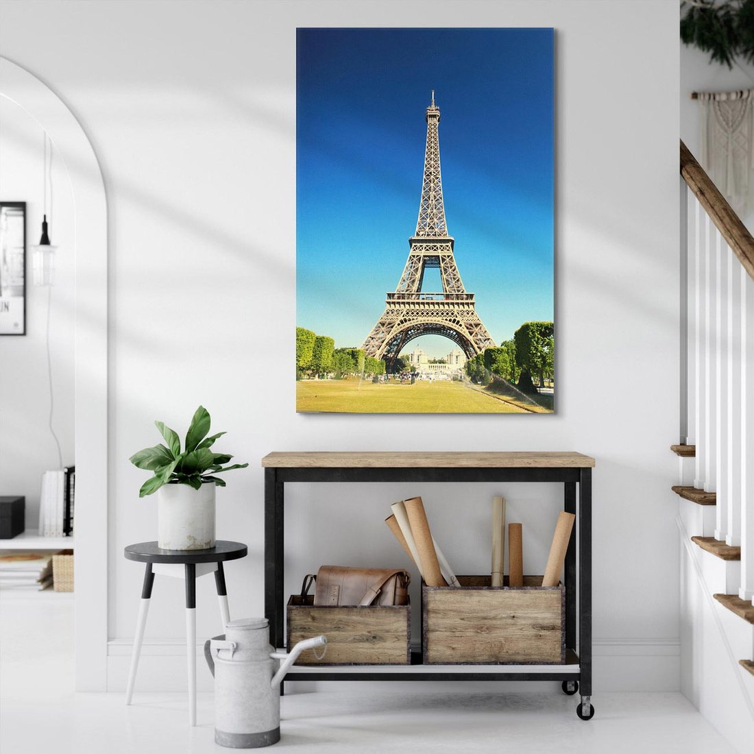 Obraz na płótnie 70x100 - Ikoniczny symbol miasta - wieża, Eiffla