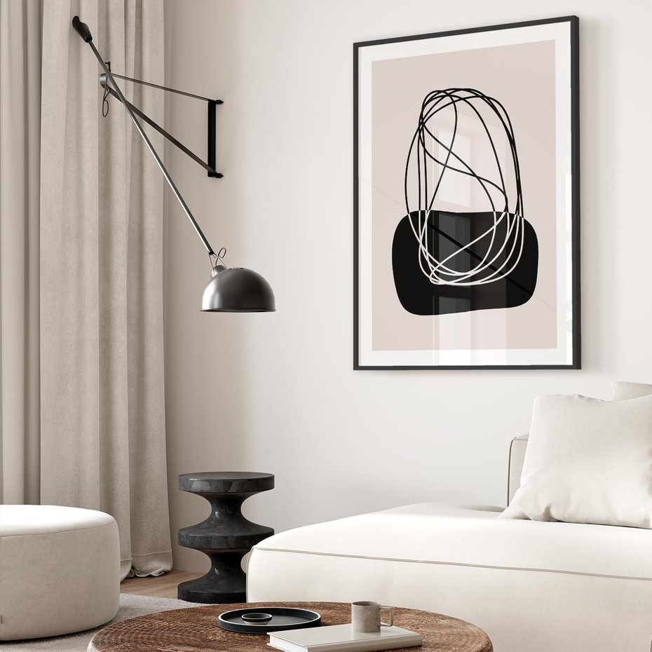 Plakat bez ramy 21x30 - Linie Eksploracji - abstrakcyjne szkicowane linie, minimalizm