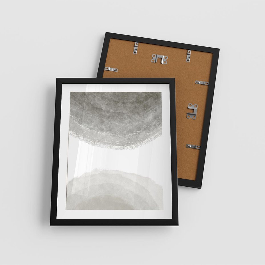 Plakat w ramie 40x50 - Impresje Energii - rozmyte cienie, abstrakcja - rama czarna