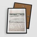 Plakat w ramie 50x70 - Szarość Morza - morze, fale - rama czarna