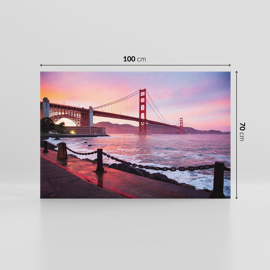 Obraz na płótnie 100x70 - Golden Gate most USA - Golden Gate, most