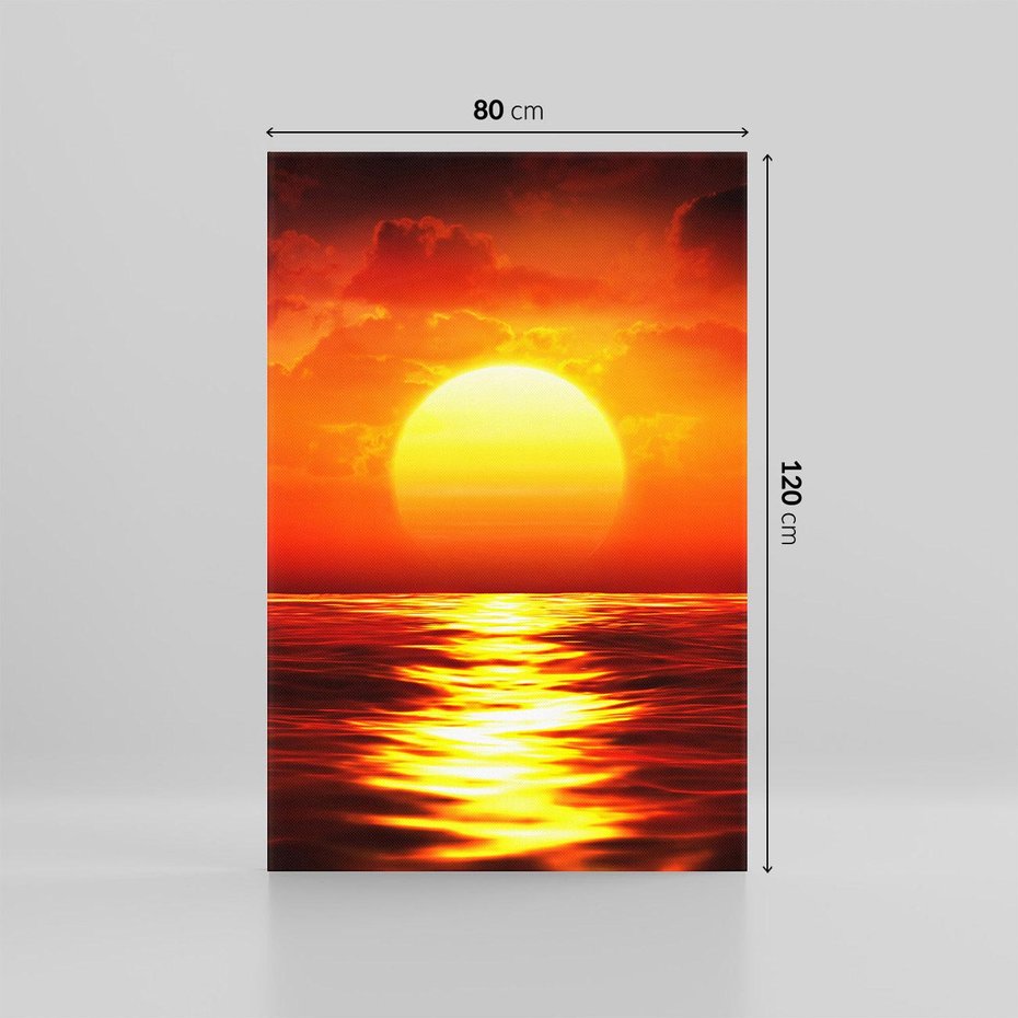 Obraz na płótnie 80x120 - Romantyczny Zachód Słońca nad Morzem - zachód, słońca