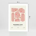 Plakat bez ramy 21x30 - Nowoczesna Miłość - nowoczesna grafika, pastelowe kolory