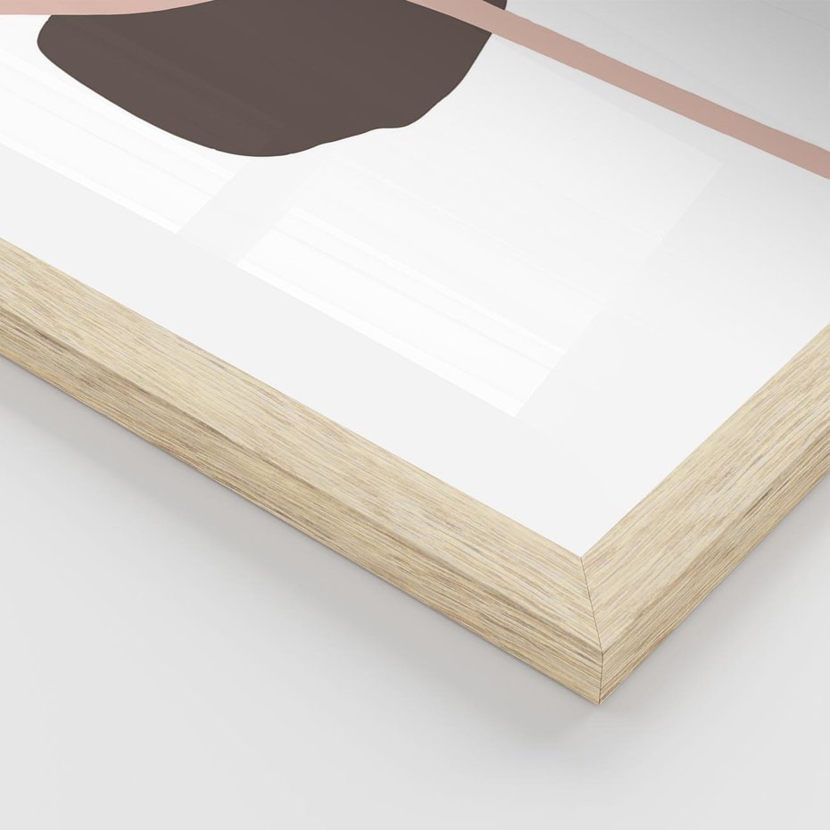 Plakat w ramie 40x50 - Wibracje Odbić Plam - abstrakcyjny obraz, rozlewające się plamy - rama drewno