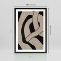 Plakat w ramie 50x70 - Obce Wariacje - abstrakcyjne linie, mroczny plakat - rama czarna