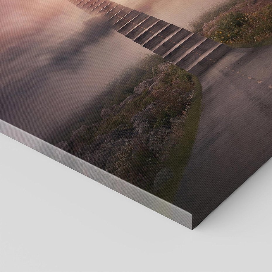 Obraz na płótnie 50x50 - Wędrówka po malowniczej drodze - droga, schody