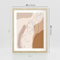 Plakat w ramie 40x50 - Sztuka Nagiej Formy - szkic nagiej kobiety, kolory beżowe - rama drewno