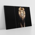 Obraz na płótnie 120x80 - Lew: dzikie piękno natury - lew, dzikie