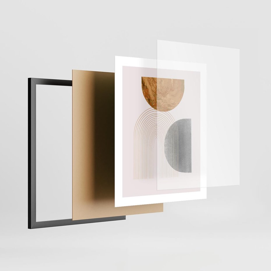 Plakat w ramie 40x50 - Nowoczesna Sztuka Geometrii - nowoczesna sztuka, modern - rama czarna