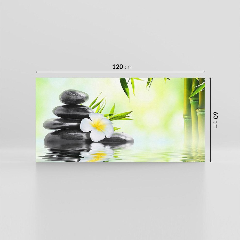 Obraz na płótnie 120x60 - SPA: Relaksująca woda i kamienie - SPA, woda