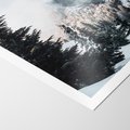 Plakat bez ramy 21x30 - Góry, Las i Śnieg na Obrazie - góry, las