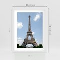 Plakat w ramie 30x40 - Paryż z wieżą Eiffla - Eiffla, Paryż - rama biała