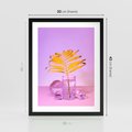 Plakat w ramie 30x40 - Minimalizm i Urok Natury - liście, pastele - rama czarna
